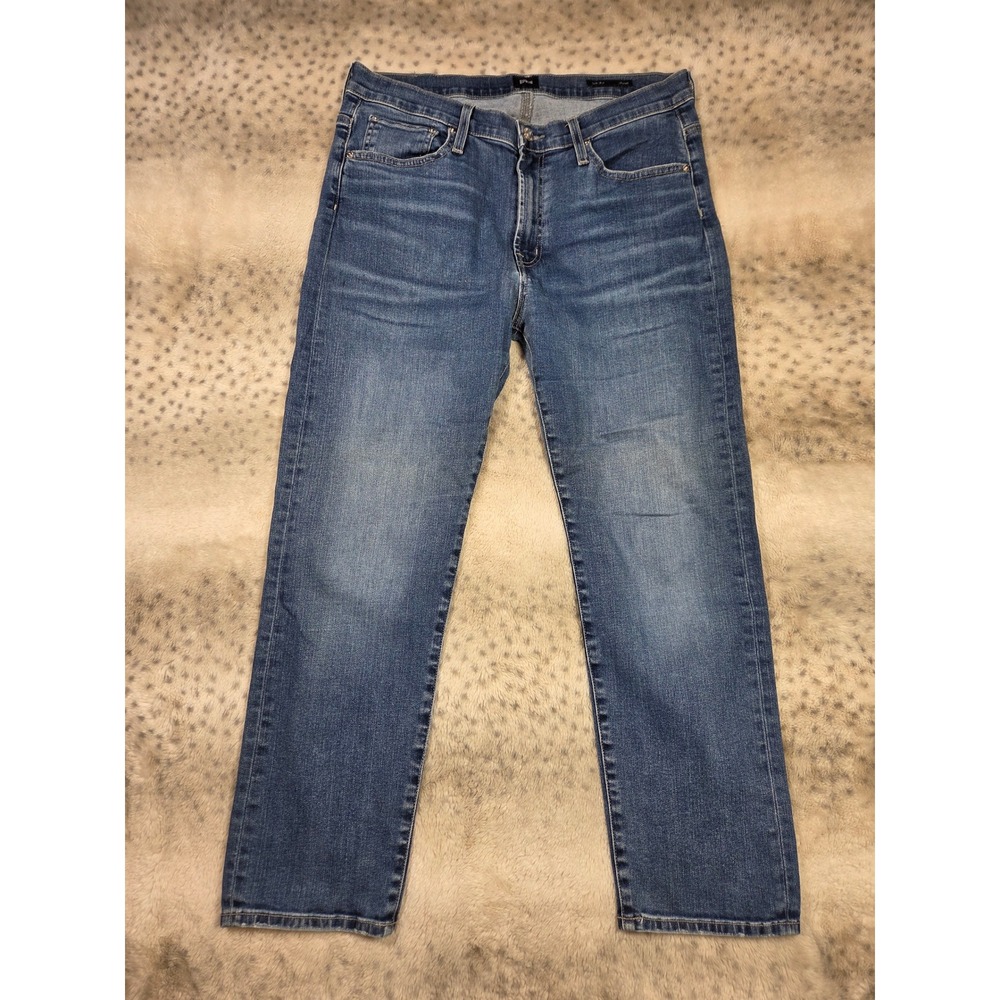 Edwin Elin Crop Straight Jeans Womens 30 Medium Wash High Rise Stretch Denim